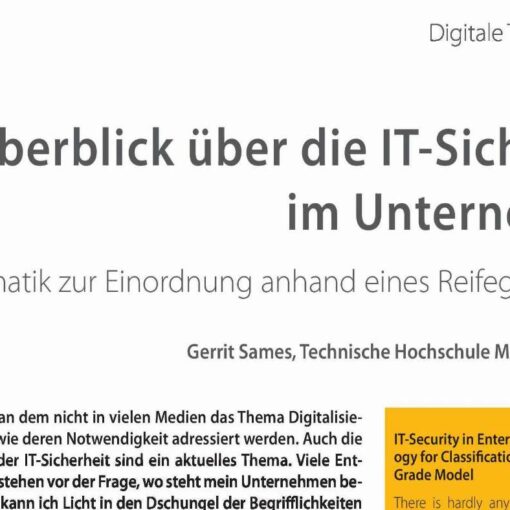 Überblick über die IT-Sicherheit im Unternehmen