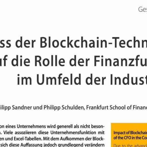 Impact of Blockchain Technology on the Role of the CFO in the Context of Industry 4.0