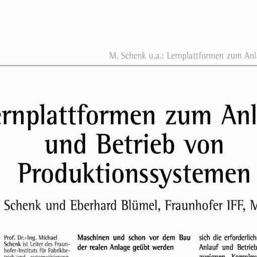 Lernplattformen zum Anlauf und Betrieb von Produktionssystemen
