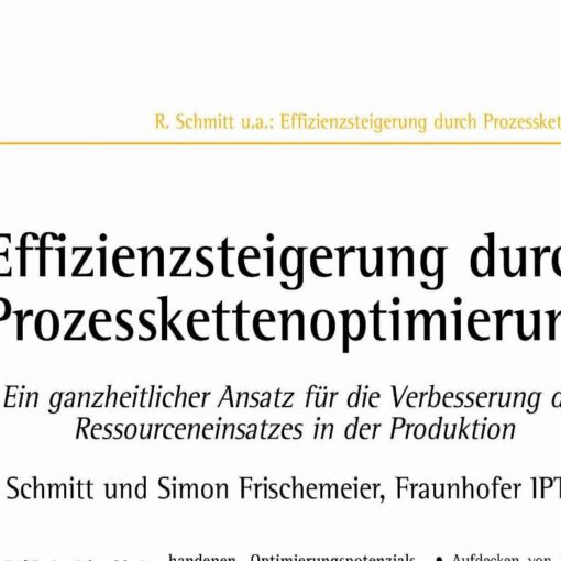 Effizienzsteigerung durch Prozesskettenoptimierung