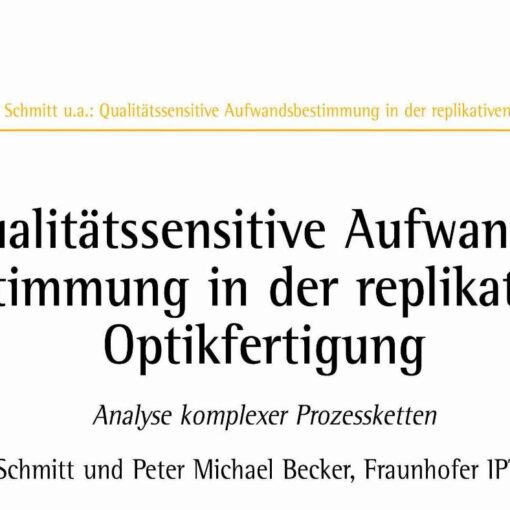 Quality-Sensitive Costing in Manufacturing Complex Optics
