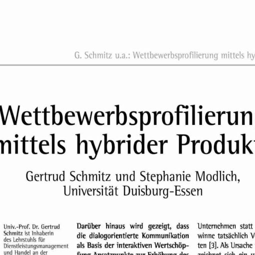 Wettbewerbsprofilierung mittels hybrider Produkte