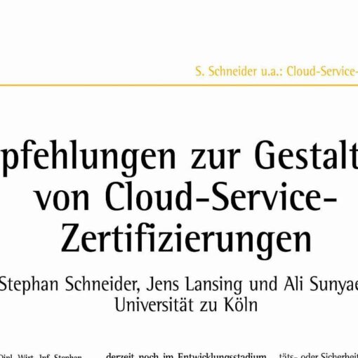 Design Recommendations for Cloud Service Certifications