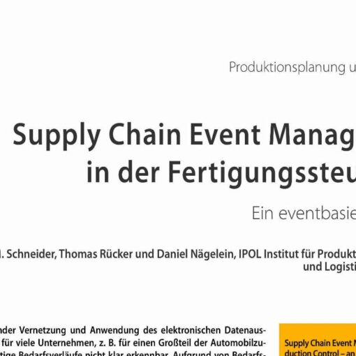 Supply Chain Event Management in Pro-duction Control
