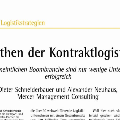 Mythen der Kontraktlogistik