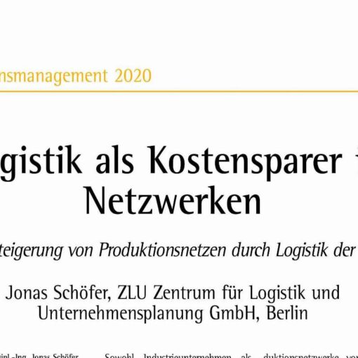 Increasing Efficiency in Production Networks with Future Logistics