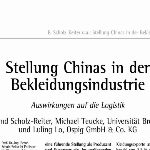 China’s Position in the Global Apparel Industry