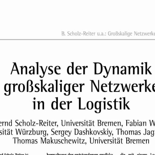Analysis of Dynamics of Large-Scale Logistics Networks