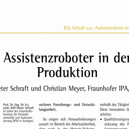 Assistant Robots for Production