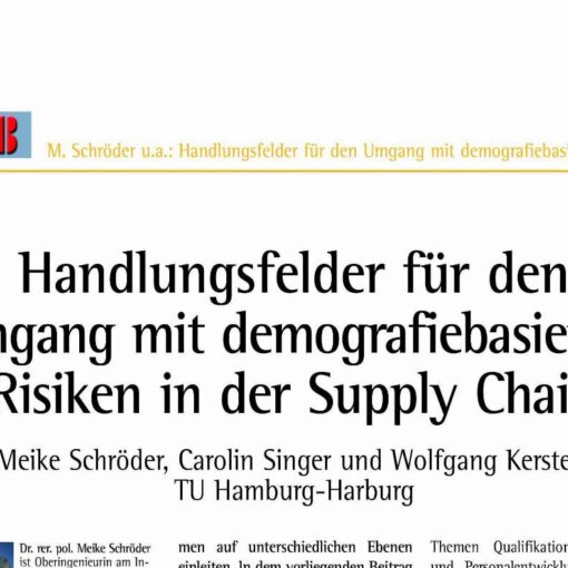 Approaches for Dealing with the Demographic Change in Supply Chains
