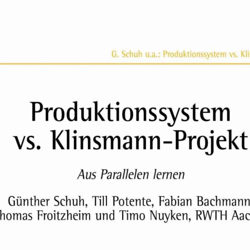 Production System vs. Klinsmann Project: Learning From Parallels
