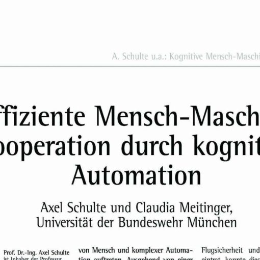 Efficient Human-Machine Co-operation by Means of Cognitive Automation