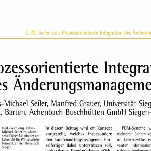 Prozessorientierte Integration des Änderungsmanagements