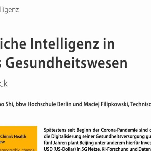 Artificial Intelligence in China’s Health Care System: An Overview