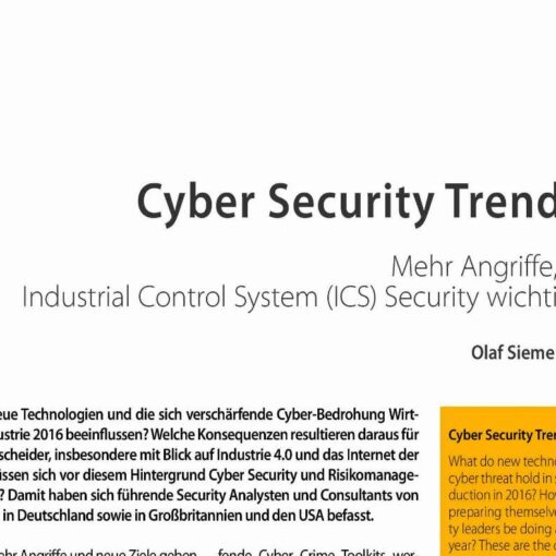 Cyber Security Trends 2016