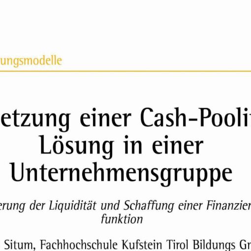 Introduction of a Cash-Pooling Solution for a Group of Companies