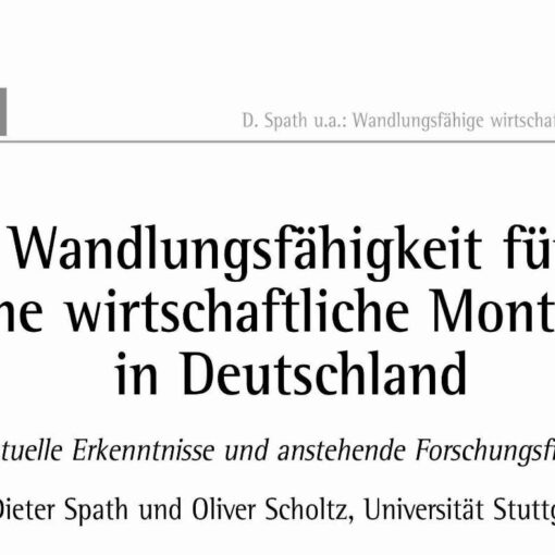 Wandlungsfähigkeit für eine wirtschaftliche Montage in Deutschland