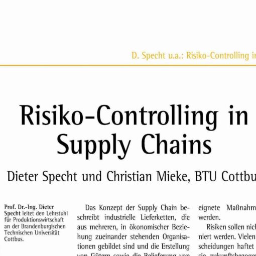 Risiko-Controlling in Supply Chains