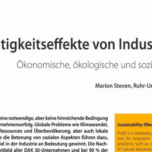 Sustainability Effects of Industry 4.0