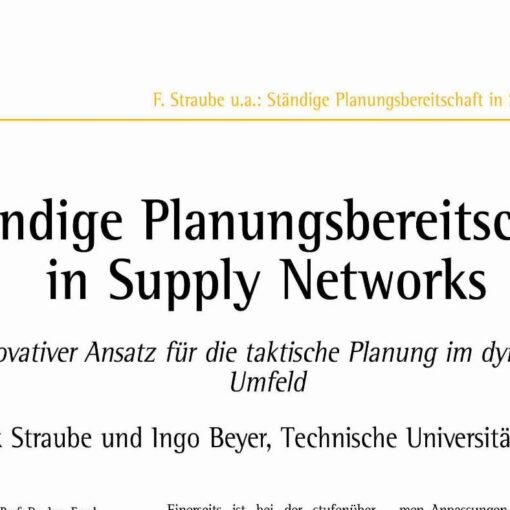 Adaptive Planning in Supply Networks