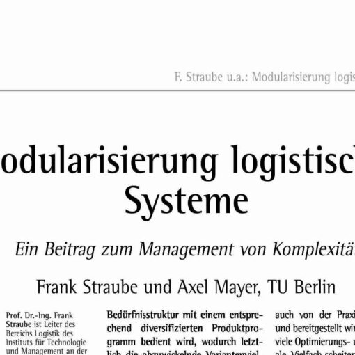 Modularisation of Logistics Systems