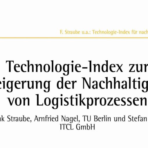 Technology-Index for Developing Sustainability in Logistics Processes