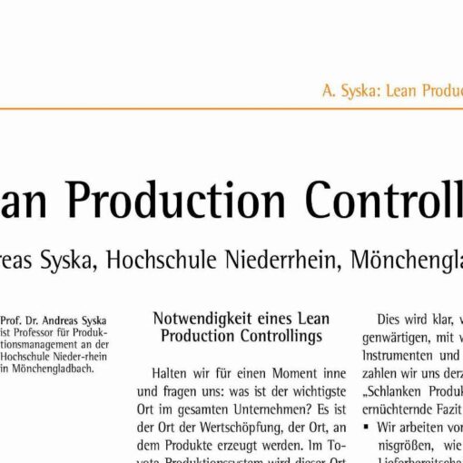 Lean Production Controlling
