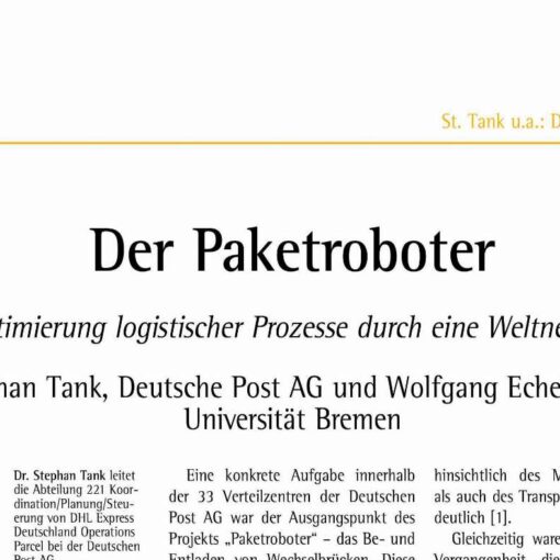 The Portal Robot - The Optimization of Logistic Systems by a Worldwide Novelty