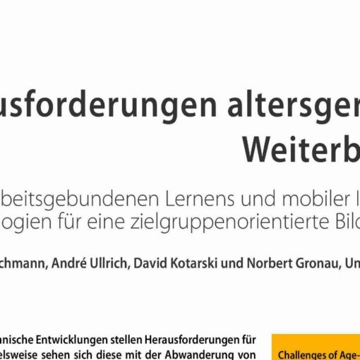 Herausforderungen altersgerechter Weiterbildung