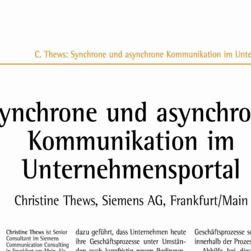Synchronous and Asynchronous Communication in Corporate Portals