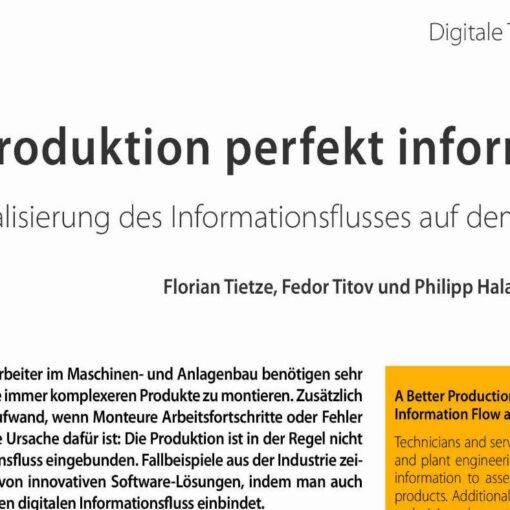 A Better Production - Digitalization of the Information Flow at the Shopfloor