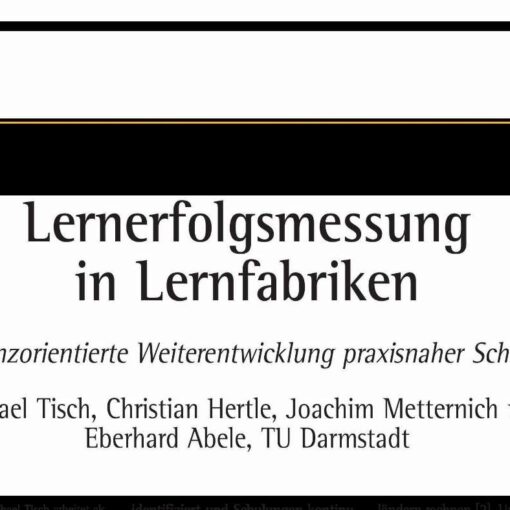 Evaluation in Learning Factories