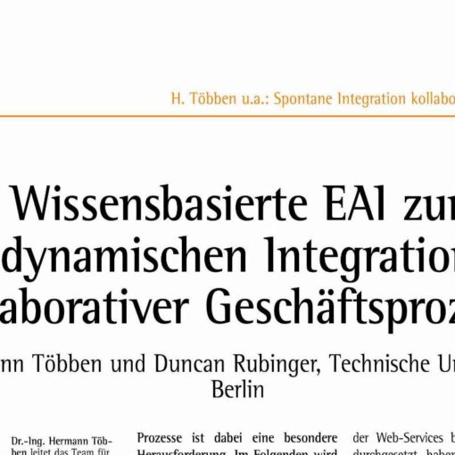 Knowledge-Based EAI for the Dynamic Integration of Collaborative Business Processes