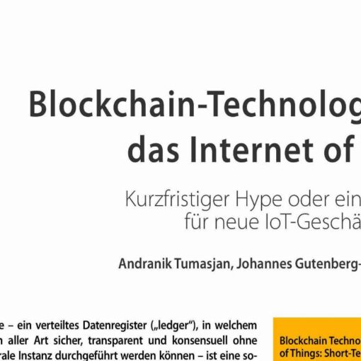 Blockchain Technology and the Internet of Things: Short-Term Hype or a Symbiosis for Novel IoT Business Models?