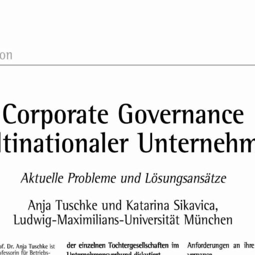 Corporate Governance Multinationaler Unternehmen