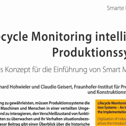 Lifecycle Monitoring intelligenter Produktionssysteme