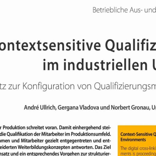 Kontextsensitive Qualifizierung im industriellen Umfeld