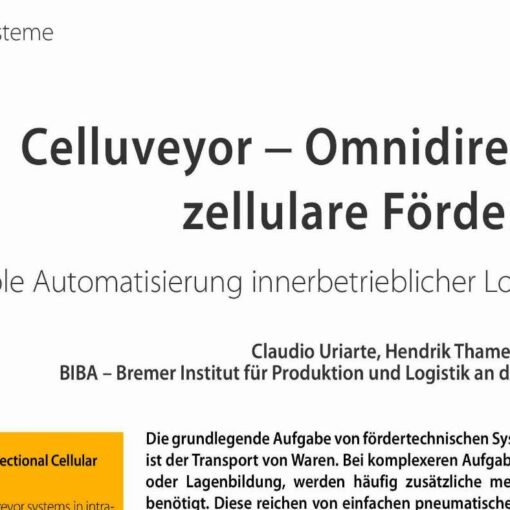 Celluveyor ‒ Omnidirektionale zellulare Fördertechnik