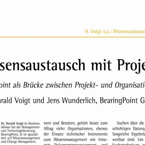Knowledge Transfer with Projects