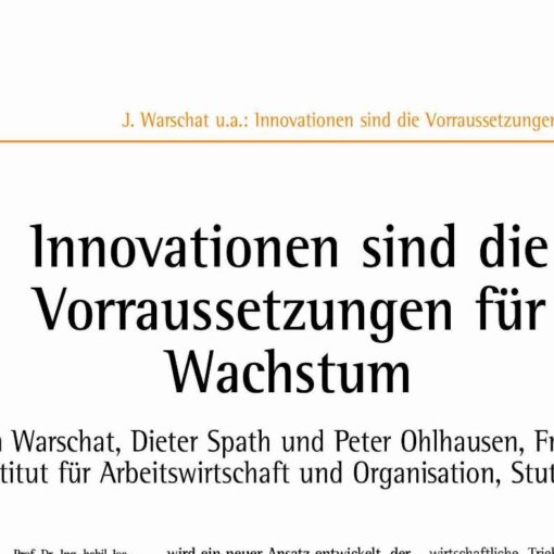 Innovation is the Prerequisite of Growth