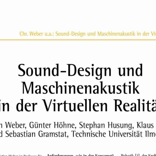 Sound Design and Machine Acoustics in Virtual Reality
