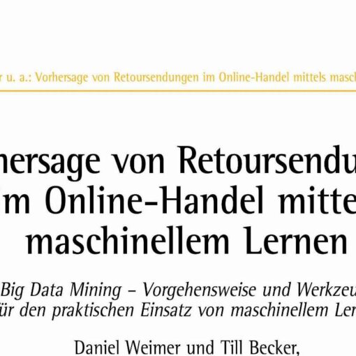 Prediction of Return Shipment in E-Commerce by Means of Machine Learning