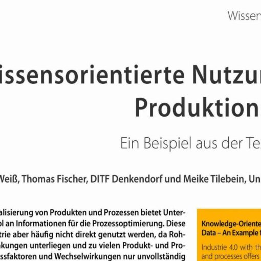 Knowledge-Oriented Use of Production Data