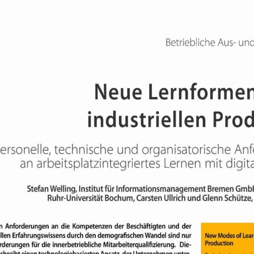 Neue Lernformen in der industriellen Produktion