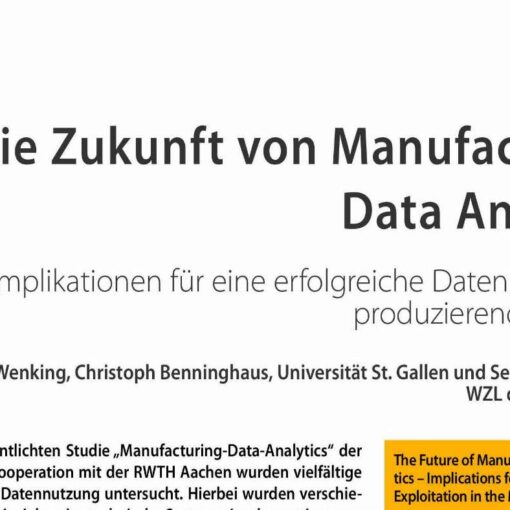 The Future of Manufacturing Data Analy-tics