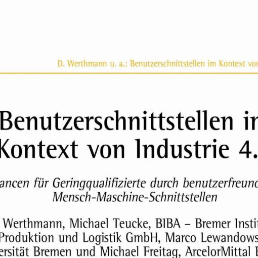 Benutzerschnittstellen im Kontext von Industrie 4.0