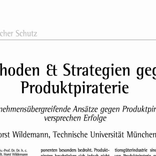 Methoden & Strategien gegen Produktpiraterie