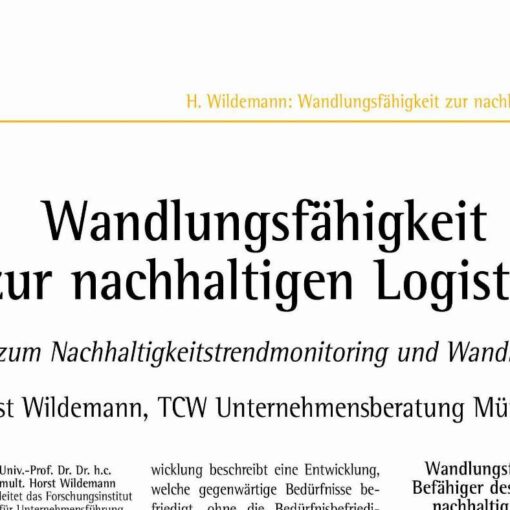 Changeability as Enabler for Sustainable Logistics
