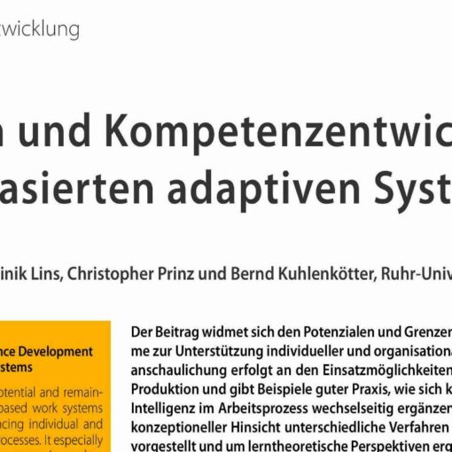 Learning and Competence Development in AI-based Adaptive Systems
