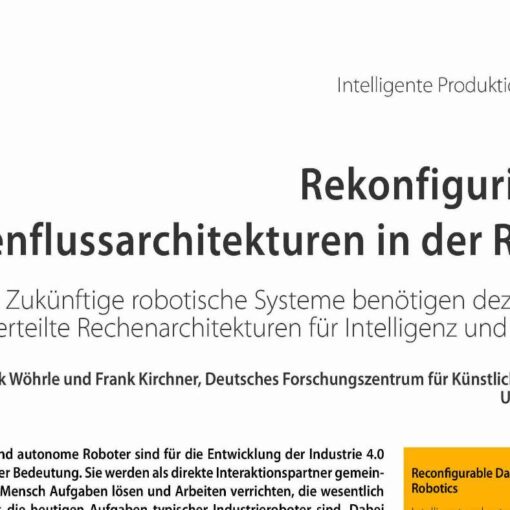 Reconfigurable Dataflow Architectures in Robotics